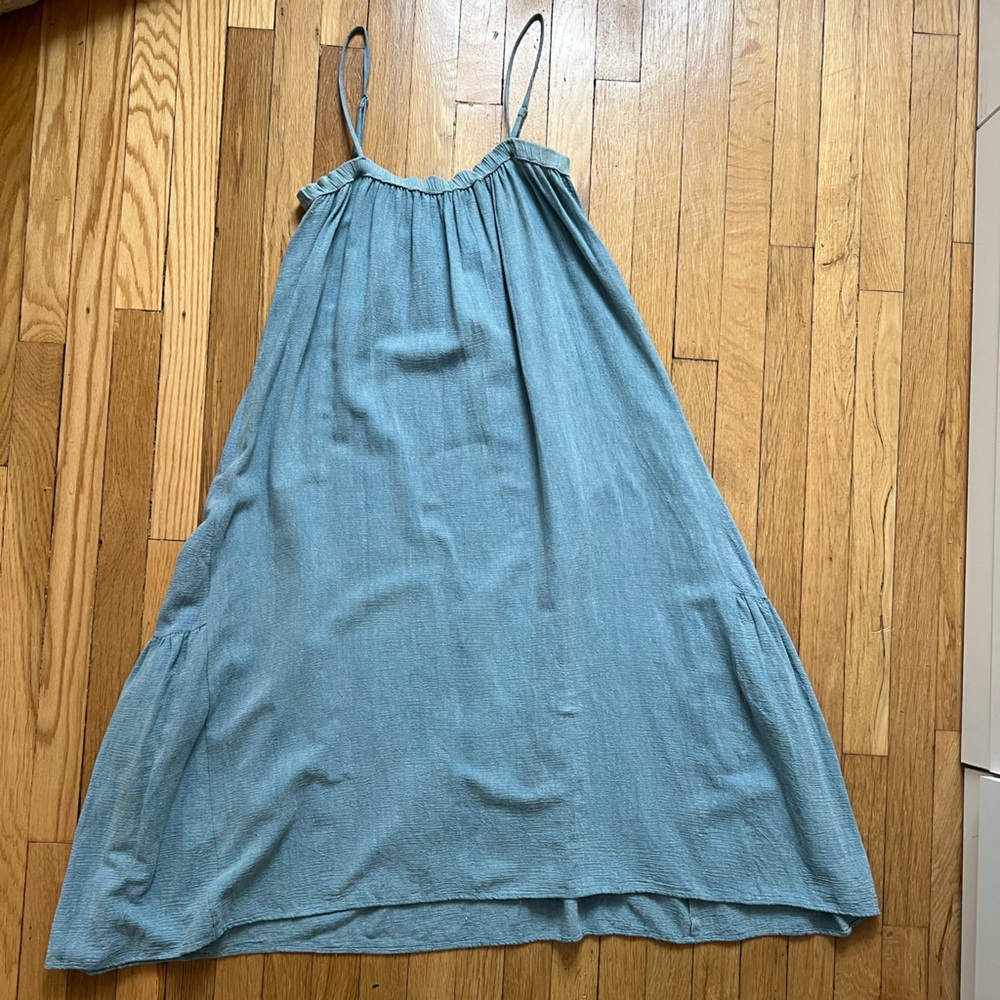 Blue Halter Maxi Dress